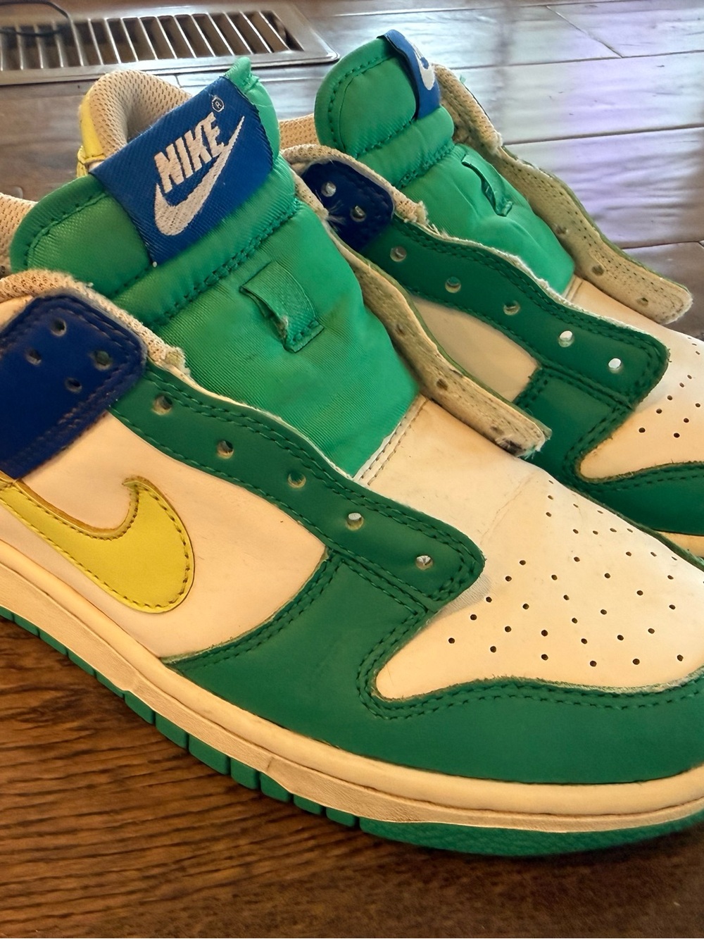 Nike Kids' green, Yellow & Blue High-Top Sneakers